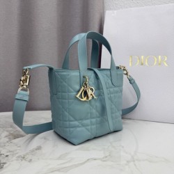 Qualità superiore Replica Borsa tote verticale Dior Toujours piccola Blu Imitazione Outlet