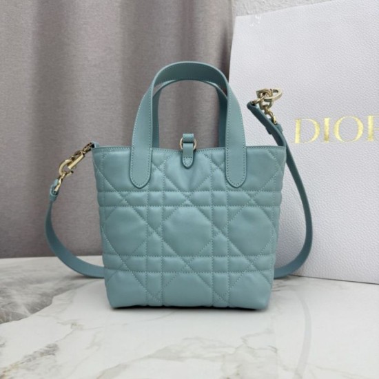 Qualità superiore Replica Borsa tote verticale Dior Toujours piccola Blu Imitazione Outlet