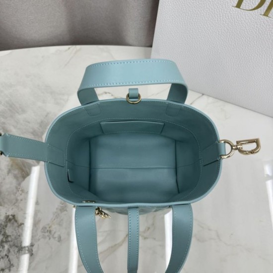 Qualità superiore Replica Borsa tote verticale Dior Toujours piccola Blu Imitazione Outlet