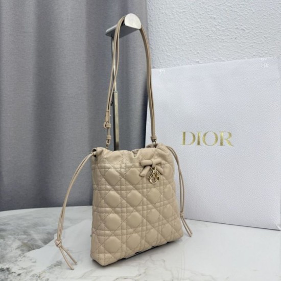 Qualità superiore Replica Mini secchiello Dior Adiorable Albicocca Imitazione Outlet