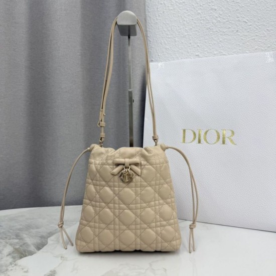 Qualità superiore Replica Mini secchiello Dior Adiorable Albicocca Imitazione Outlet