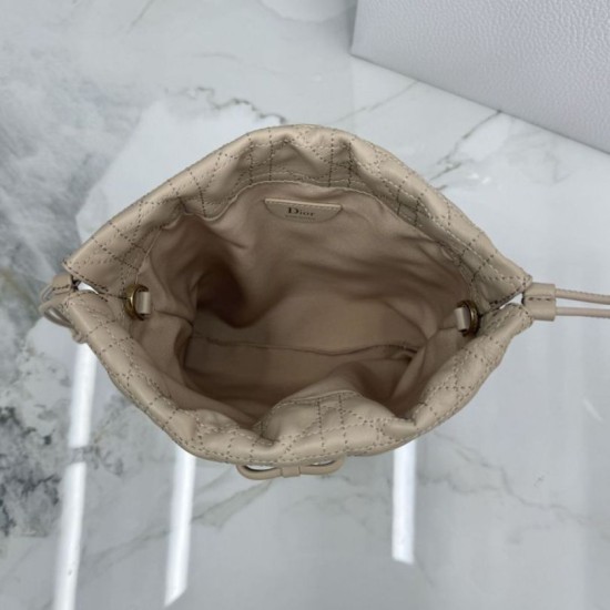 Qualità superiore Replica Mini secchiello Dior Adiorable Albicocca Imitazione Outlet