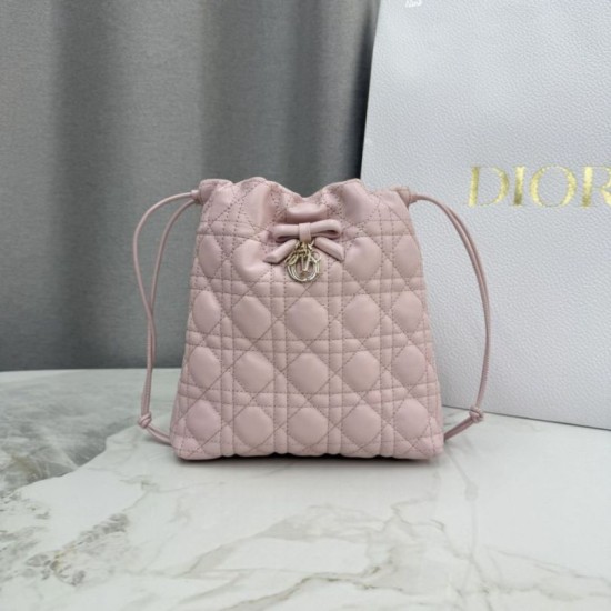 Qualità superiore Replica Mini secchiello Dior Adiorable Rosa Imitazione Outlet