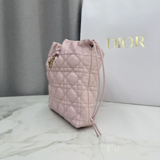 Qualità superiore Replica Mini secchiello Dior Adiorable Rosa Imitazione Outlet