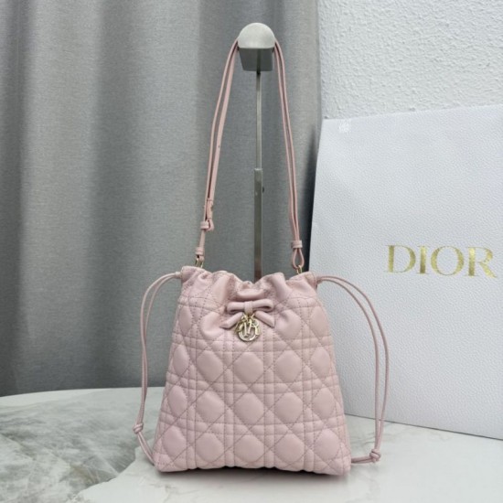 Qualità superiore Replica Mini secchiello Dior Adiorable Rosa Imitazione Outlet