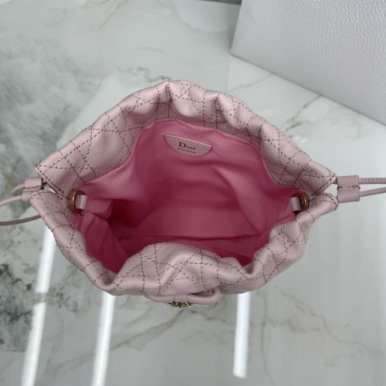 Qualità superiore Replica Mini secchiello Dior Adiorable Rosa Imitazione Outlet