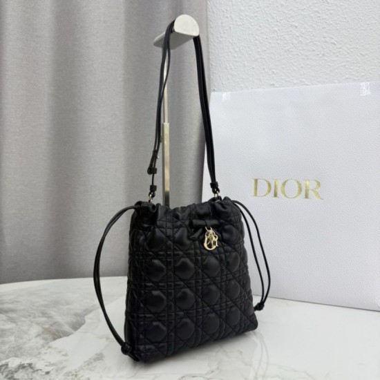 Qualità superiore Replica Mini secchiello Dior Adiorable nera Imitazione Outlet