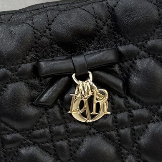 Qualità superiore Replica Mini secchiello Dior Adiorable nera Imitazione Outlet