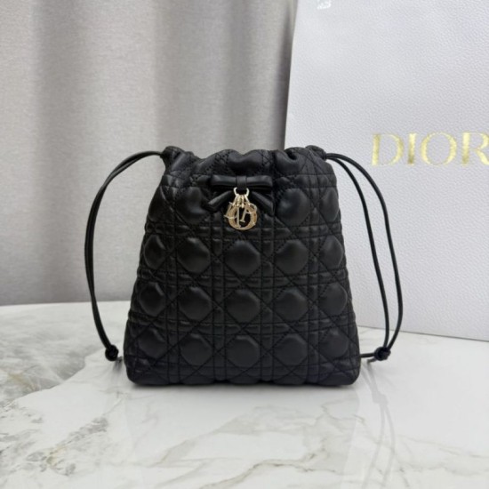 Qualità superiore Replica Mini secchiello Dior Adiorable nera Imitazione Outlet