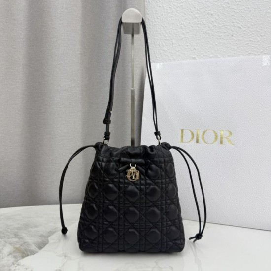 Qualità superiore Replica Mini secchiello Dior Adiorable nera Imitazione Outlet