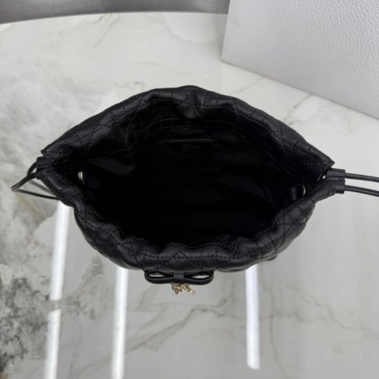 Qualità superiore Replica Mini secchiello Dior Adiorable nera Imitazione Outlet