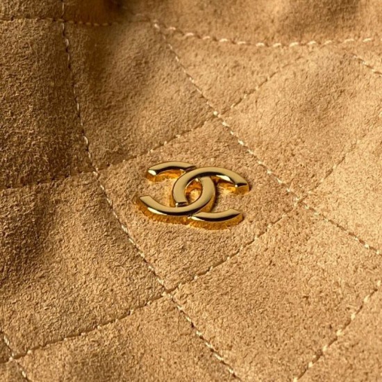 Qualità superiore Replica Borsa a secchiello Chanel AP5317 con coulisse scamosciata marrone Imitazione Outlet