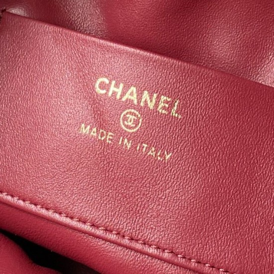 Qualità superiore Replica Borsa a secchiello Chanel AP5317 con coulisse scamosciata marrone Imitazione Outlet