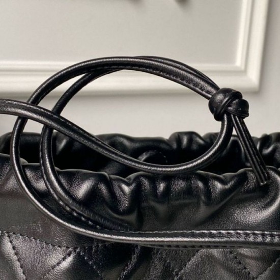 Qualità superiore Replica Borsa a secchiello trapuntata Chanel 26s con coulisse AP5317 Nero Imitazione Outlet