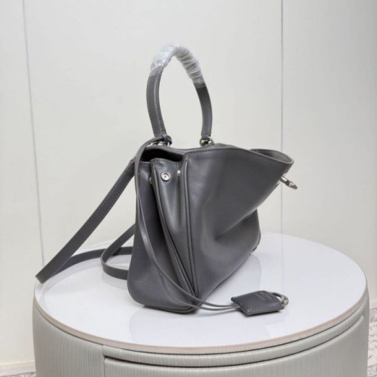 Qualità superiore Replica Borsa a tracolla Balenciaga Rodeo media grigia Imitazione Outlet