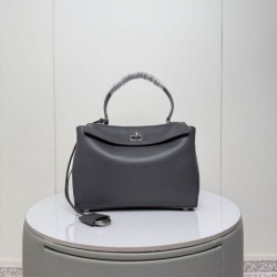 Qualità superiore Replica Borsa a tracolla Balenciaga Rodeo media grigia Imitazione Outlet