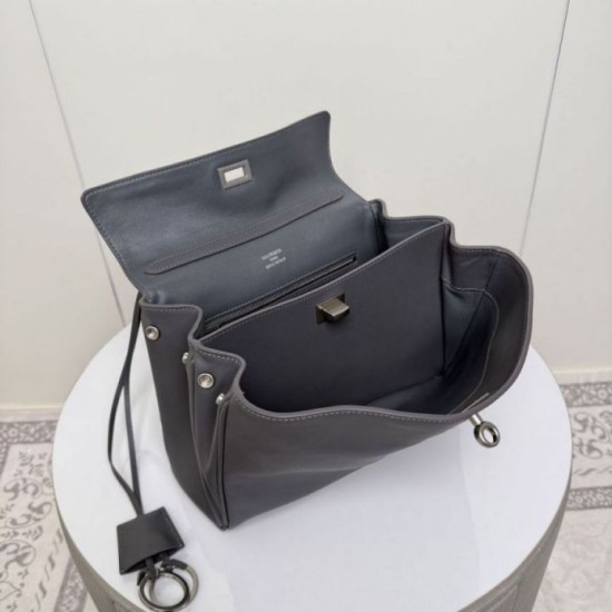 Qualità superiore Replica Borsa a tracolla Balenciaga Rodeo media grigia Imitazione Outlet