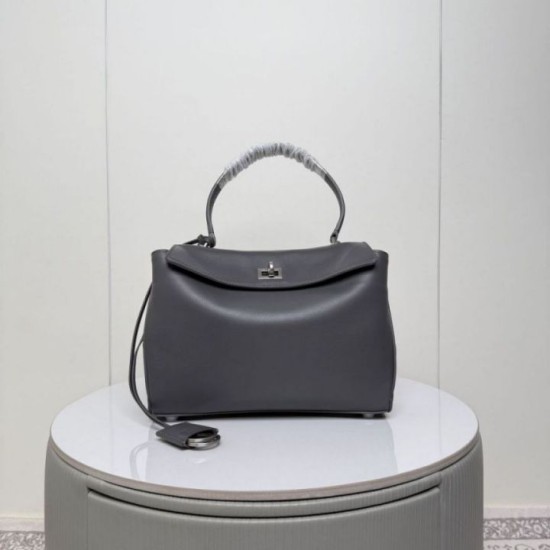 Qualità superiore Replica Borsa a tracolla Balenciaga Rodeo media grigia Imitazione Outlet
