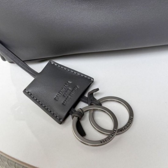 Qualità superiore Replica Borsa a tracolla Balenciaga Rodeo media grigia Imitazione Outlet