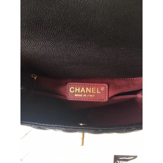 Replica Borsa a mano Chanel Coco nera 23/28cm 01 Imitazione Outlet Fallate