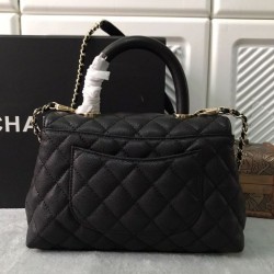 Replica Borsa a mano Chanel Coco nera 23/28cm 02 Imitazione Outlet Fallate
