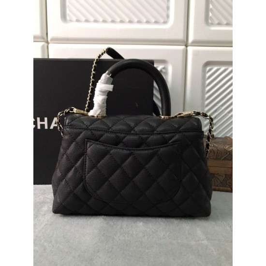 Replica Borsa a mano Chanel Coco nera 23/28cm 02 Imitazione Outlet Fallate
