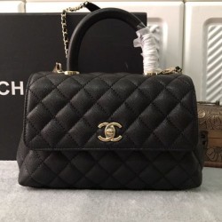 Replica Borsa a mano Chanel Coco nera 23/28cm 02 Imitazione Outlet Fallate