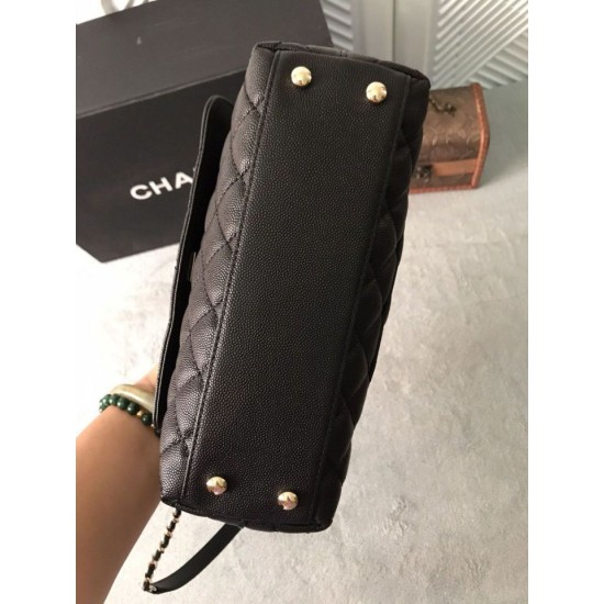 Replica Borsa a mano Chanel Coco nera 23/28cm 02 Imitazione Outlet Fallate