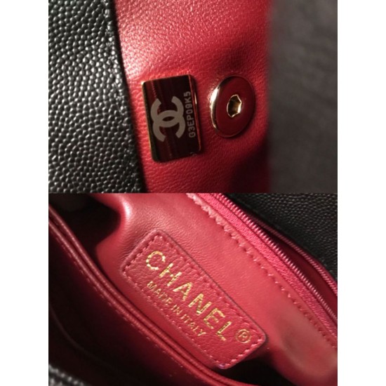 Replica Borsa a mano Chanel Coco nera 23/28cm 02 Imitazione Outlet Fallate