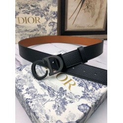 Replica Cintura Dior Montaigne Reversibile da 35mm vitello ultra opaca Imitazione Outlet