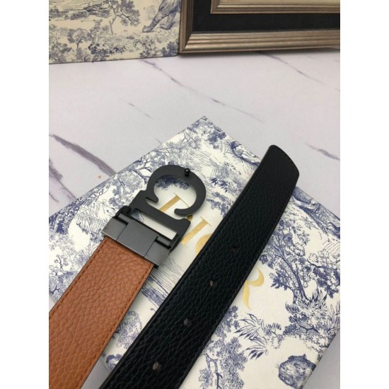 Replica Cintura Dior Montaigne Reversibile da 35mm vitello ultra opaca Imitazione Outlet