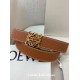 Replica Cintura reversibile Loewe Anagram 32mm Marrone/Blu Imitazione Outlet
