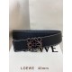 Replica Cintura reversibile Loewe Anagram 40 mm nera/blu navy Imitazione Outlet Fallate