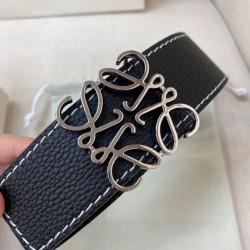 Replica Cintura reversibile Loewe Anagram 40 mm nera/blu navy Imitazione Outlet Fallate
