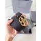 Replica Cintura Balenciaga BB con fibbia con logo BB 35mm Nero Imitazione Outlet Fallate