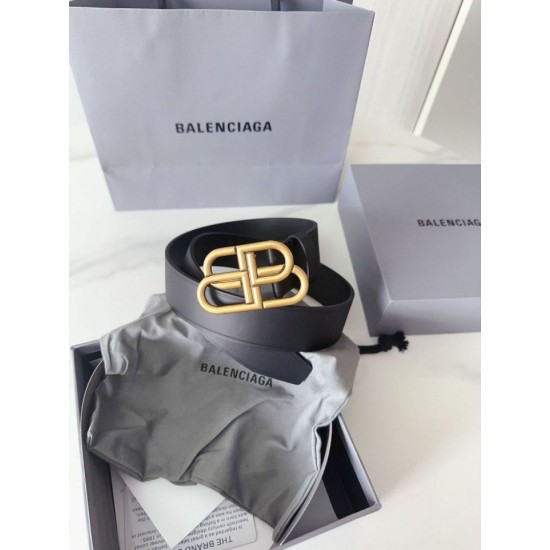Replica Cintura Balenciaga BB con fibbia con logo BB 35mm Nero Imitazione Outlet Fallate