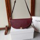 Replica Borsa Celine Halfmoon piccola morbida Triomphe bordeaux Imitazione Outlet Fallate