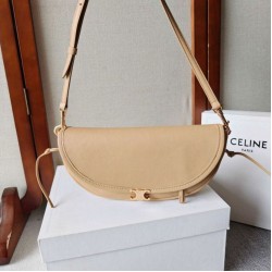 Replica Borsa Celine Halfmoon piccola morbida Triomphe albicocca Imitazione Outlet Fallate
