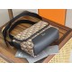Replica Borsa a tracolla Dior Jett con patta in jacquard obliquo marrone Imitazione Outlet Fallate