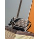 Replica Borsa a tracolla Dior Jett con patta in jacquard obliquo marrone Imitazione Outlet Fallate