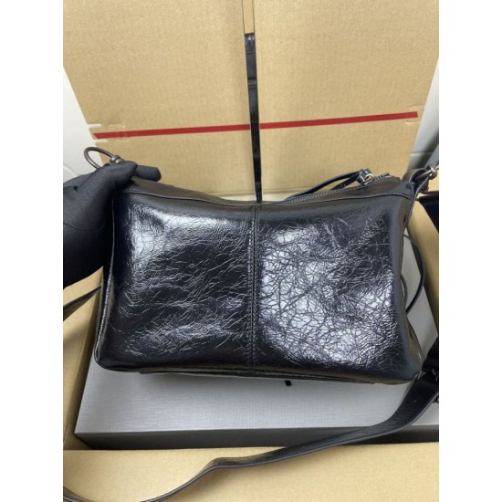 Replica Borsa a tracolla classica Balenciaga Le City nera Imitazione Outlet Fallate
