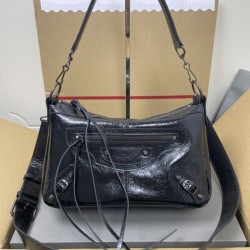 Replica Borsa a tracolla classica Balenciaga Le City nera Imitazione Outlet Fallate