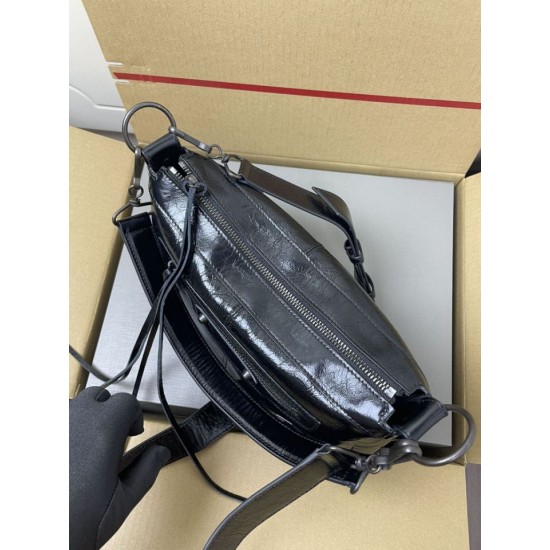 Replica Borsa a tracolla classica Balenciaga Le City nera Imitazione Outlet Fallate