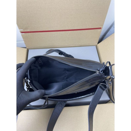 Replica Borsa a tracolla classica Balenciaga Le City nera Imitazione Outlet Fallate