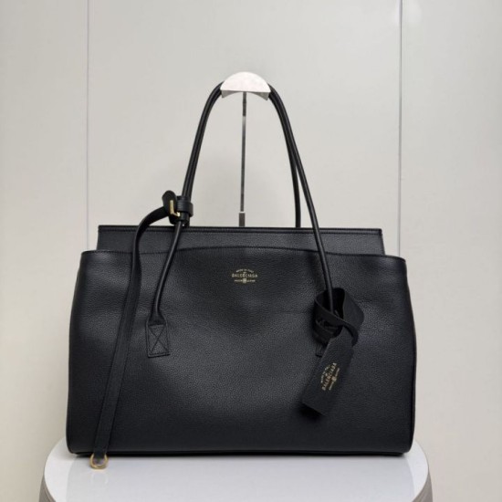 Replica Borsa tote Balenciaga Carrie Carry All Nero Imitazione Outlet Fallate