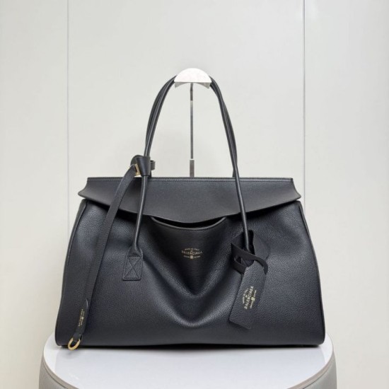 Replica Borsa tote Balenciaga Carrie Carry All Nero Imitazione Outlet Fallate