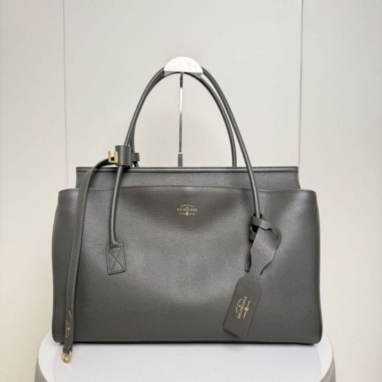 Replica Borsa tote Balenciaga Carrie Carry All Grigia Imitazione Outlet Fallate