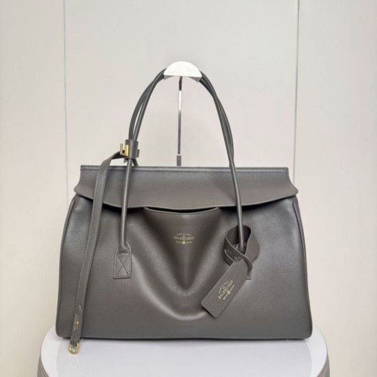 Replica Borsa tote Balenciaga Carrie Carry All Grigia Imitazione Outlet Fallate