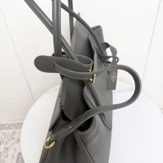 Replica Borsa tote Balenciaga Carrie Carry All Grigia Imitazione Outlet Fallate