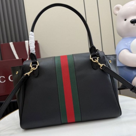 Replica Borsa a mano media Gucci Paparazzo 875018 nera Imitazione Outlet Fallate